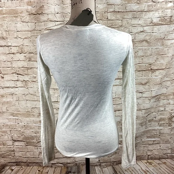 NWT AllSaints Esme subtle shimmer long sleeve top Small - Picture 3 of 6